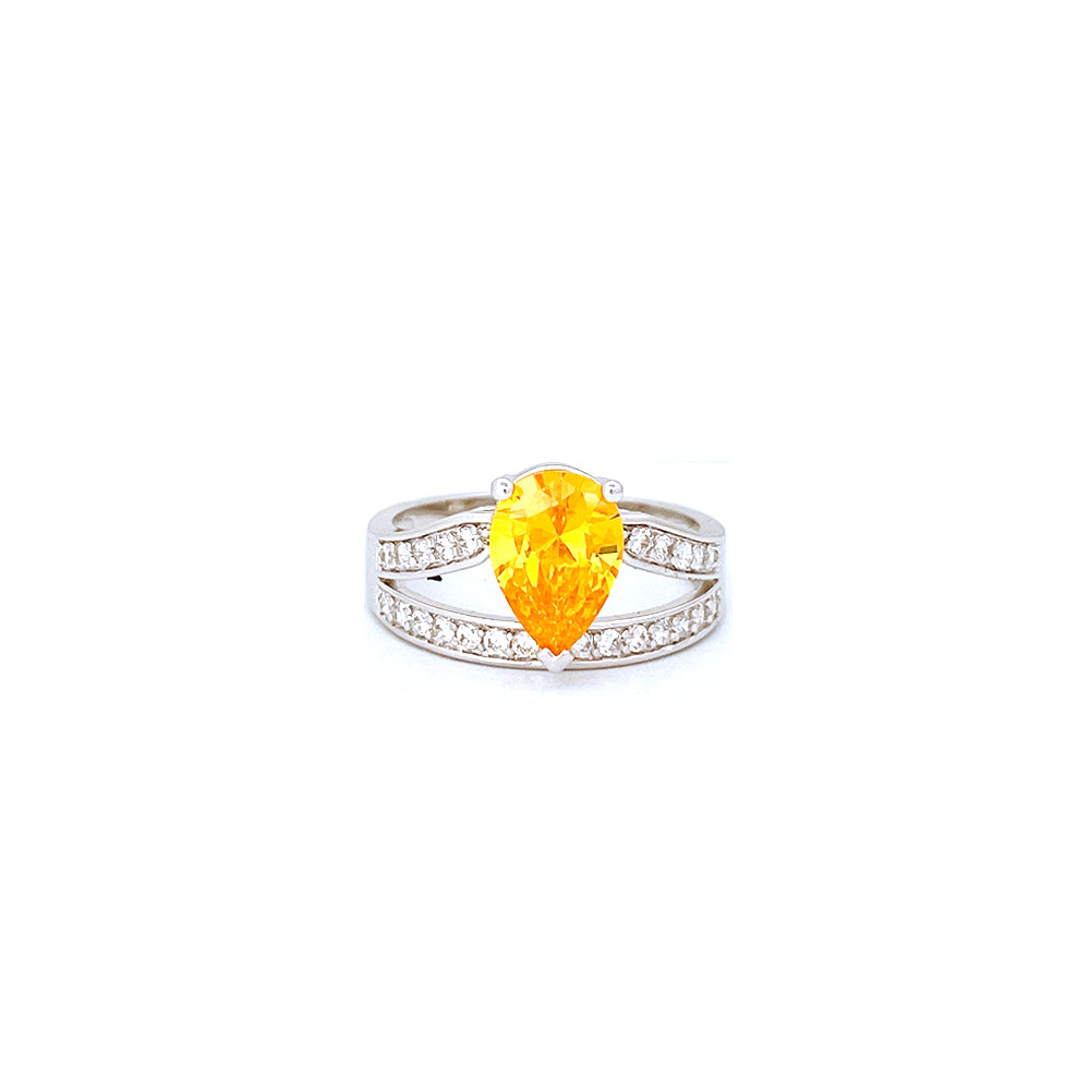BMR33789YL - Pear Shape Solitaire Stone - Engagemet Ring