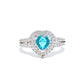 BMR33794AQ - Heart Deluxe Double Halo - Engagemet Ring
