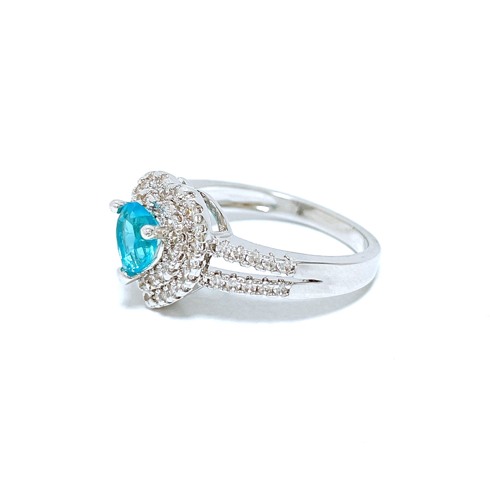 BMR33794AQ - Heart Deluxe Double Halo - Engagemet Ring
