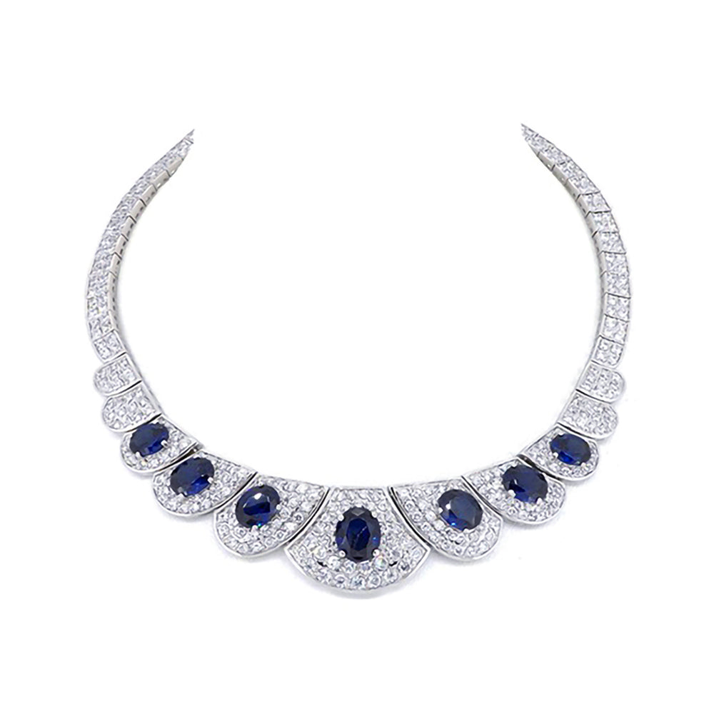 BMN5161 - Art Deco Simulated - Statement Necklace