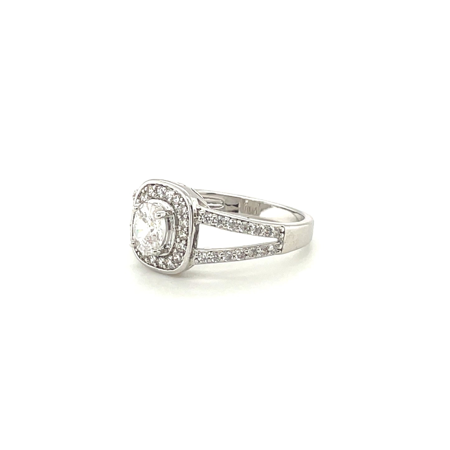 BMR60008WH - 橢圓形切割光環 - 訂婚戒指