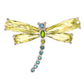 BMC65588 - Shine Aqua Dragonfly Insect - Brooch