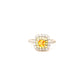 BMR75053YL - Princess Cut Deluxe Double Halo - Engagemet Ring