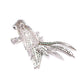 BMC80083 - Fancy Pave Parrot - 2-in-1 Pendant Necklace Brooch