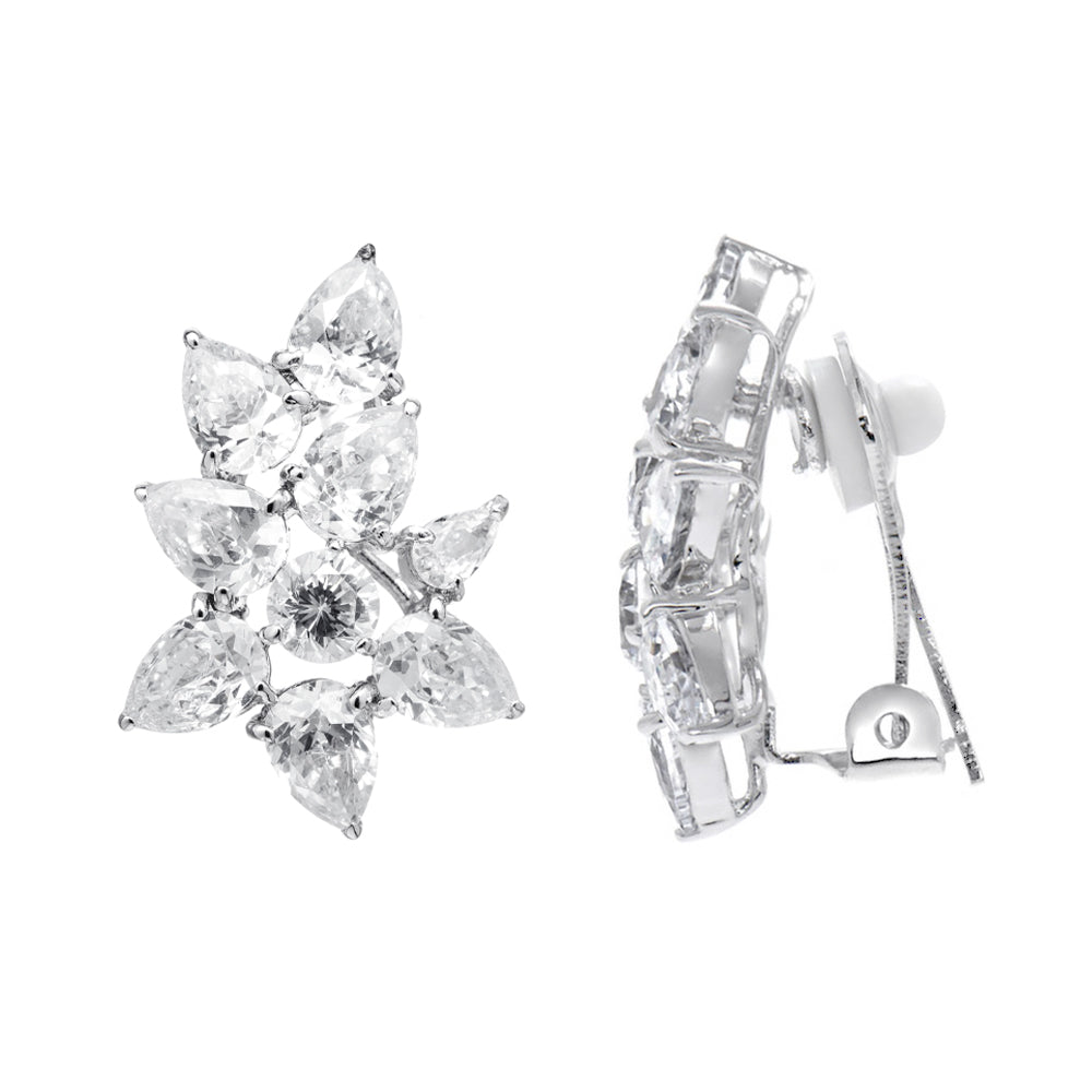 BME80162 -Fancy Pear Cut Post Back Earring - Stud Earrings