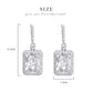 BME80773 - 10Ct CZ Dangle Hoop Statement Earrings - Pendant Earrings