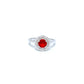 BMR84497 - Round Cut Halo Flower  - Engagemet Ring