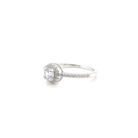 BMR84561WH - 圓形切割單石 - 訂婚戒指