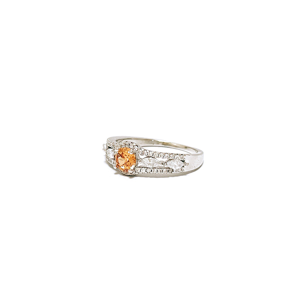 BMR84704CP - Round Cut Four Across Marquise Cut - Engagemet Ring