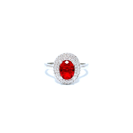 BMR84714RD - Oval Cut Halo - Engagemet Ring