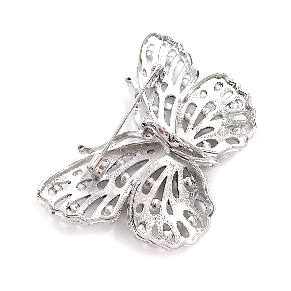 BMC88129 - Charm Pearl Butterfly - Brooch