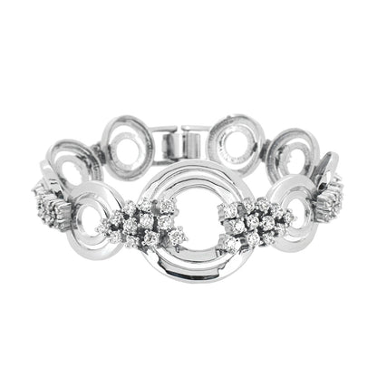 BMB90006 - Modern Luxury Italian Style Faux Diamond - Bracelet