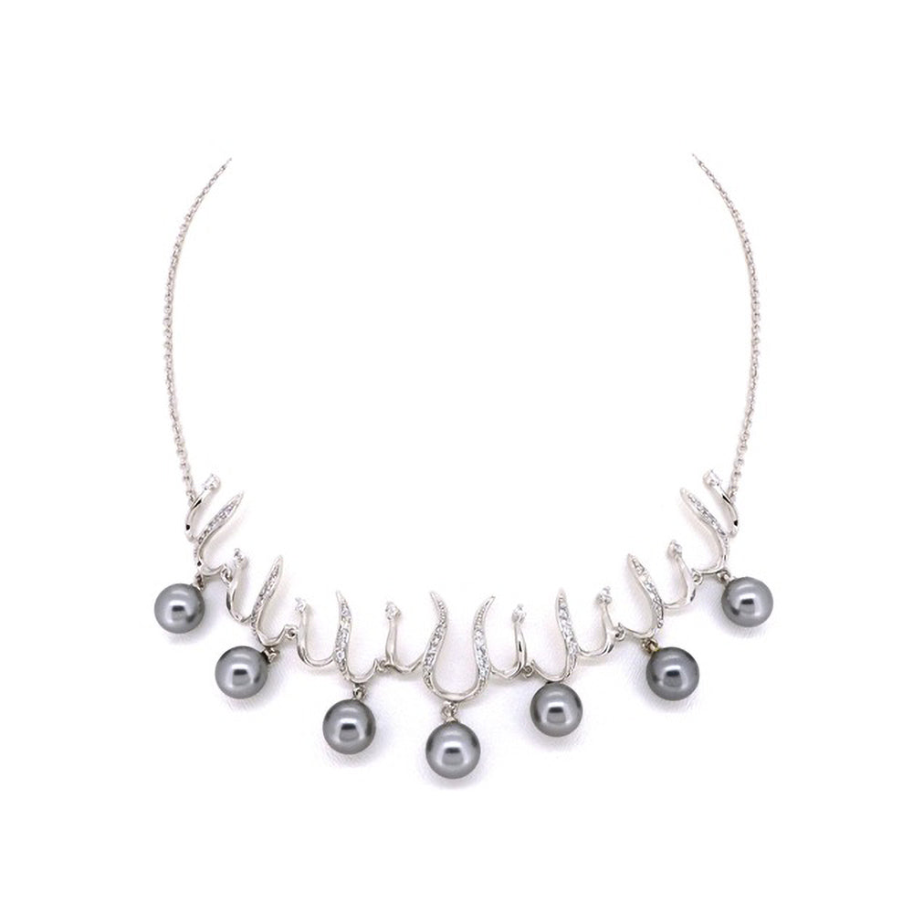 BMN98184 - Shell Pearl Necklace - Statement Necklace