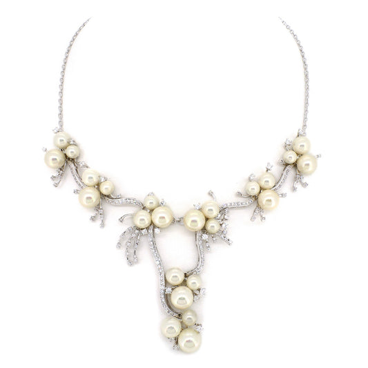 BMN98570 - Shell Pearl Necklace - Statement Necklace