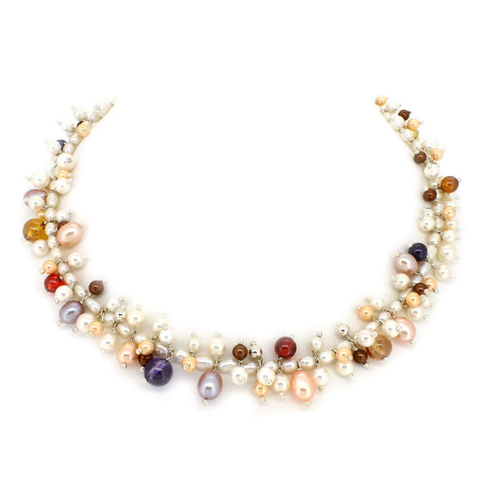 BMN98602 - Shell Pearl Necklace - Statement Necklace