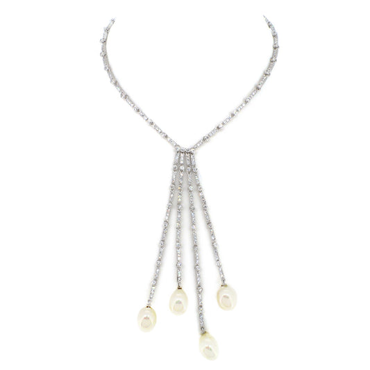 BMN98604 - Shell Pearl Necklace - Statement Necklace