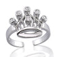 SR63142 - Crown Toe Ring  - Delicate Ring